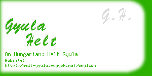 gyula helt business card